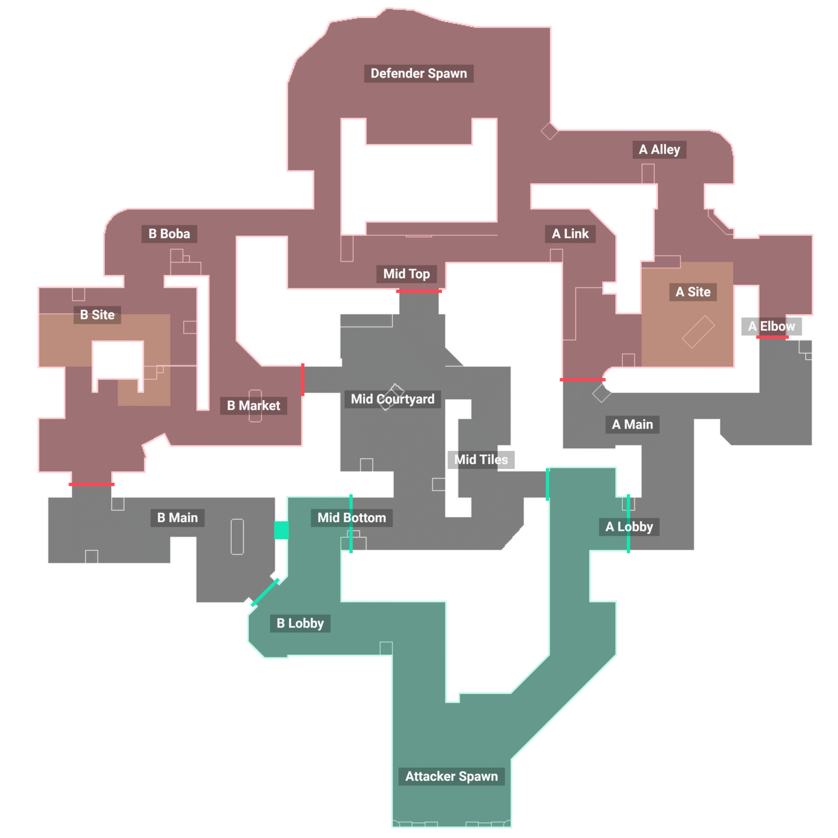 Sunset tactical overview with callouts